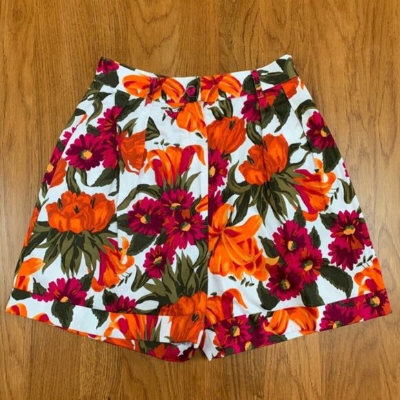 Vintage High Waist Paisley Floral Print Festival Boho Cotton Shorts Lot - Picture 8 of 13